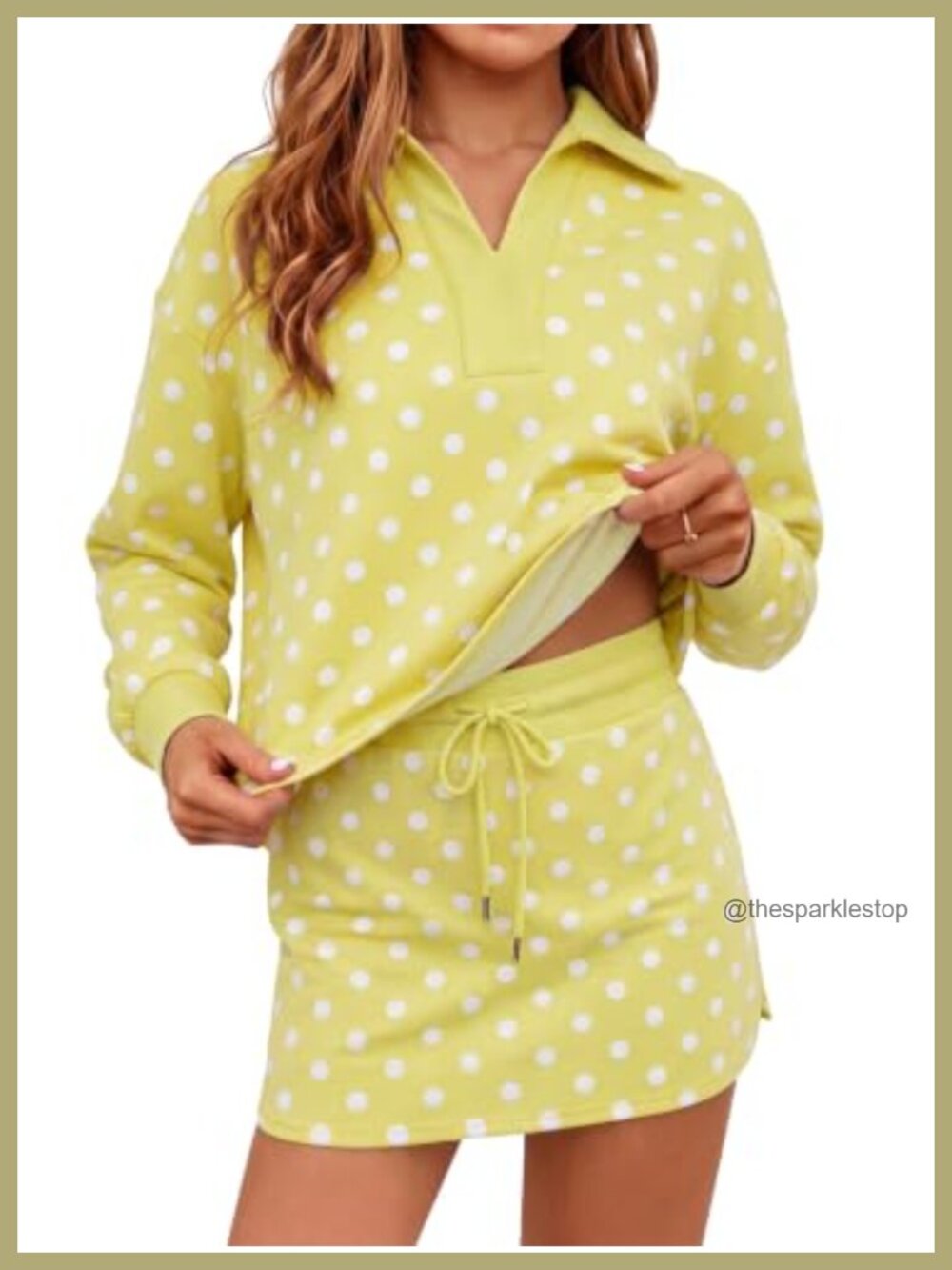 Women's Striped 2 Piece Sweatshirt Skirt Set Long Sleeve Casual Lounge Workout